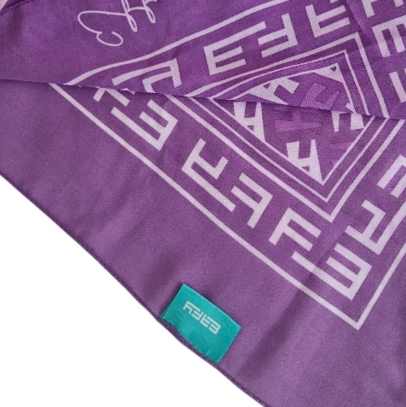 Effy Hematian Rectangle Purple Designer Scarf - Picture 3 of 7